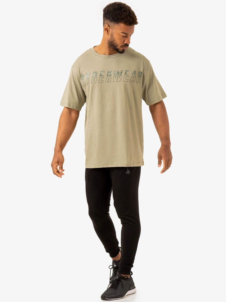 Ryderwear Overdrive Oversized T-Shirt Zelene | CRTX-97640