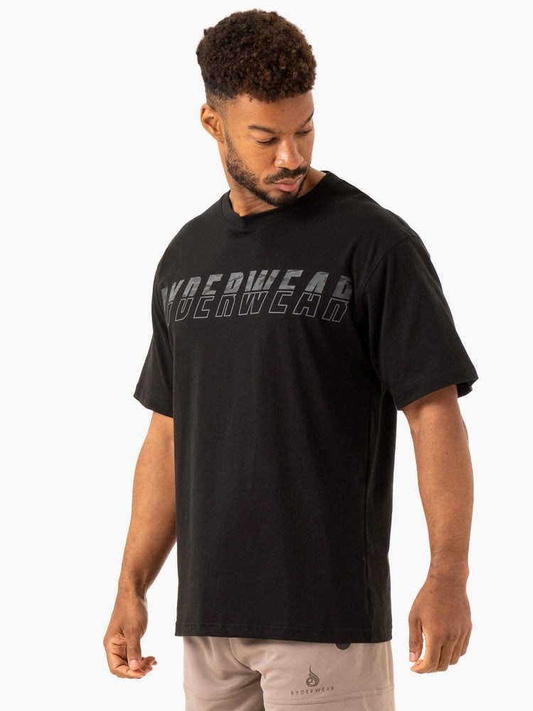 Ryderwear Overdrive Oversized T-Shirt Černé | BNHJ-24086