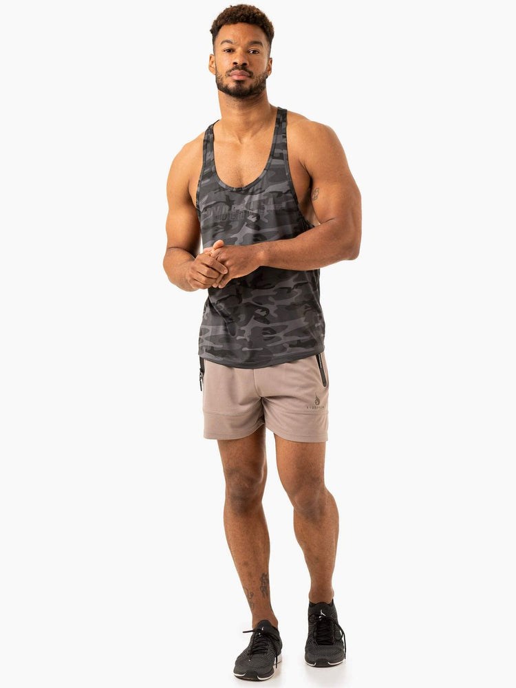 Ryderwear Overdrive Stringer T-Back Černé Maskáčové | HKUC-09831