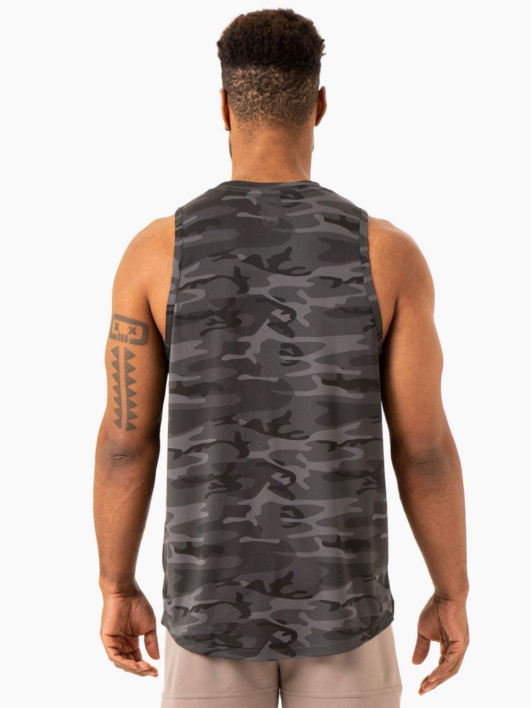 Ryderwear Overdrive Tank Černé Maskáčové | LEAU-18647