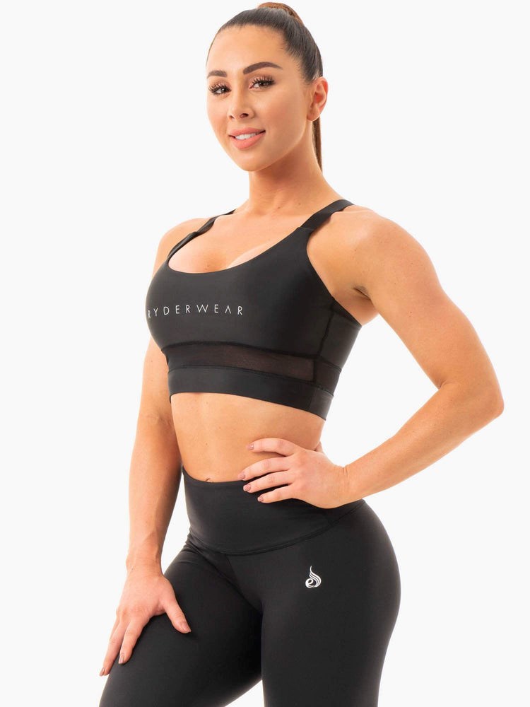 Ryderwear Palm Convertible Sports Bra Černé | EVZI-43258