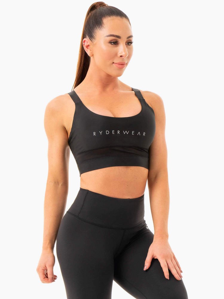 Ryderwear Palm Convertible Sports Bra Černé | EVZI-43258