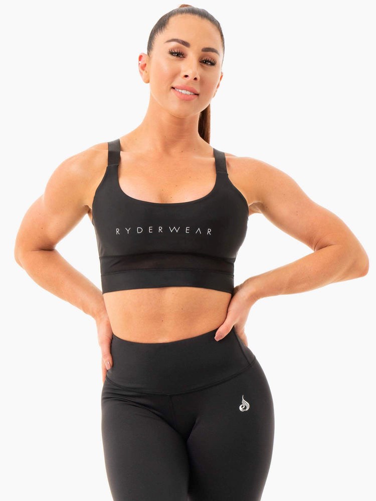 Ryderwear Palm Convertible Sports Bra Černé | EVZI-43258