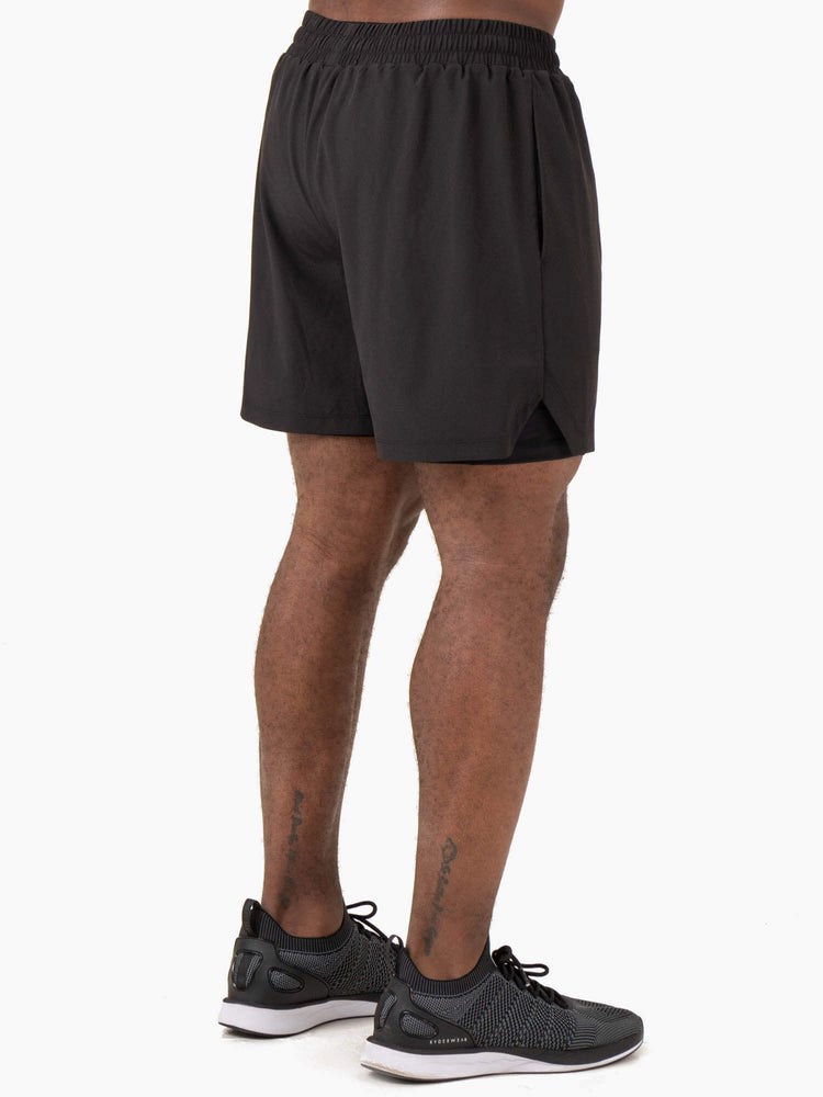 Ryderwear Pursuit 2 In 1 Tréninková Shorts Černé | BTEH-25410