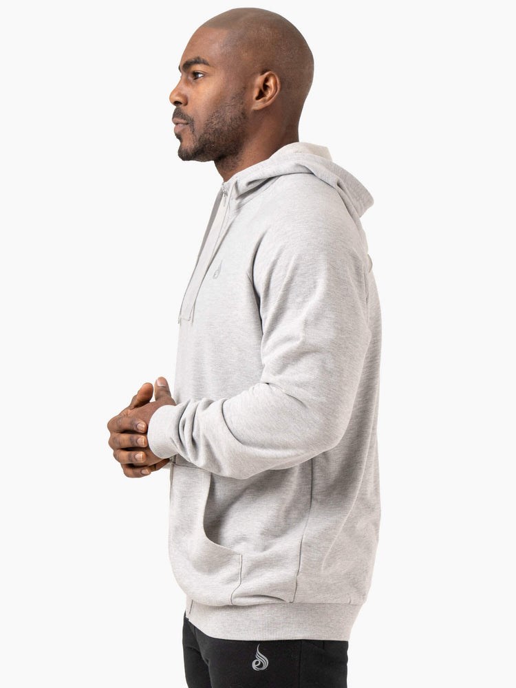 Ryderwear Pursuit Zip Up Hoodie Světle Šedé | PNKA-80946