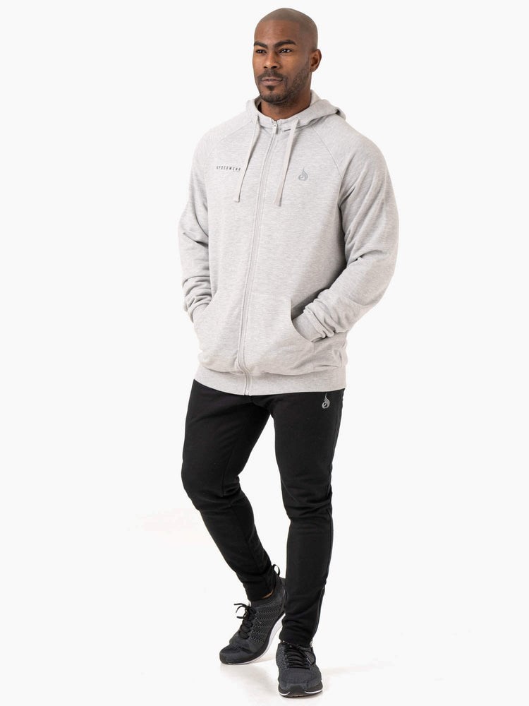 Ryderwear Pursuit Zip Up Hoodie Světle Šedé | PNKA-80946