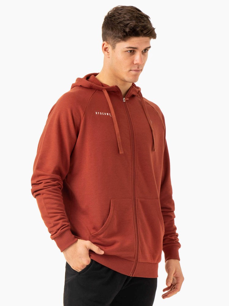 Ryderwear Pursuit Zip Up Hoodie Červené | QOXV-01795