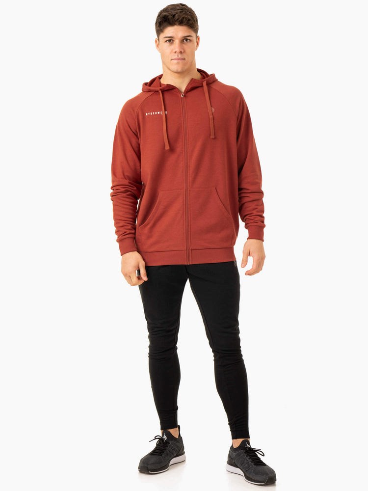 Ryderwear Pursuit Zip Up Hoodie Červené | QOXV-01795