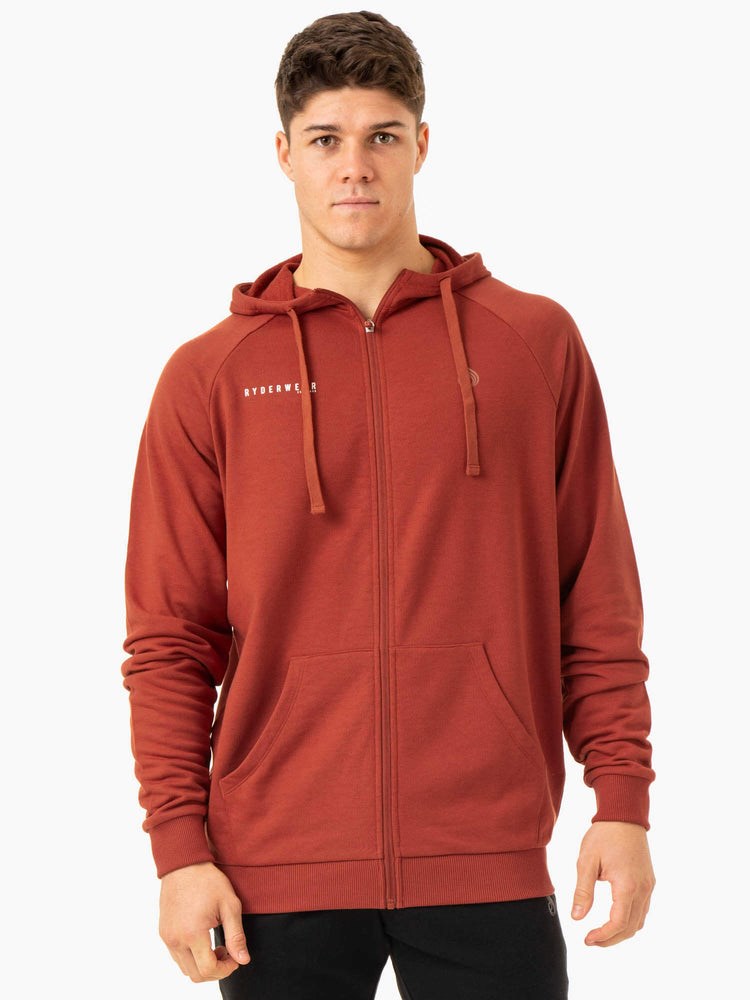 Ryderwear Pursuit Zip Up Hoodie Červené | QOXV-01795