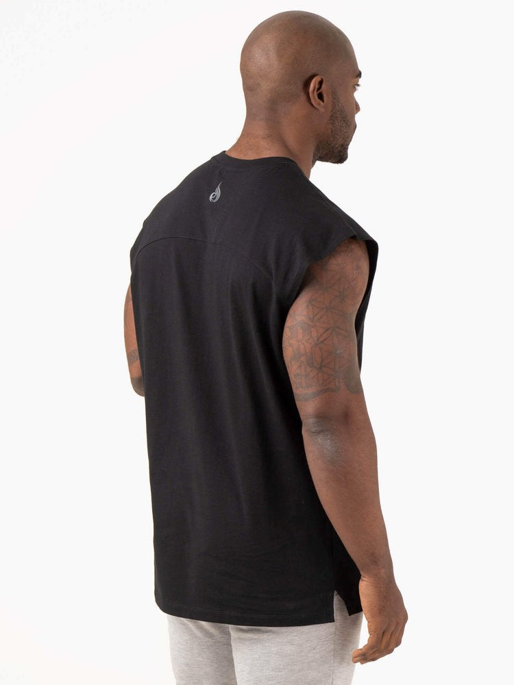 Ryderwear Pursuit Široké Cut Tank Černé | LCKO-91653