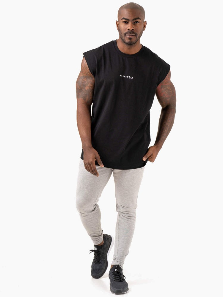 Ryderwear Pursuit Široké Cut Tank Černé | LCKO-91653