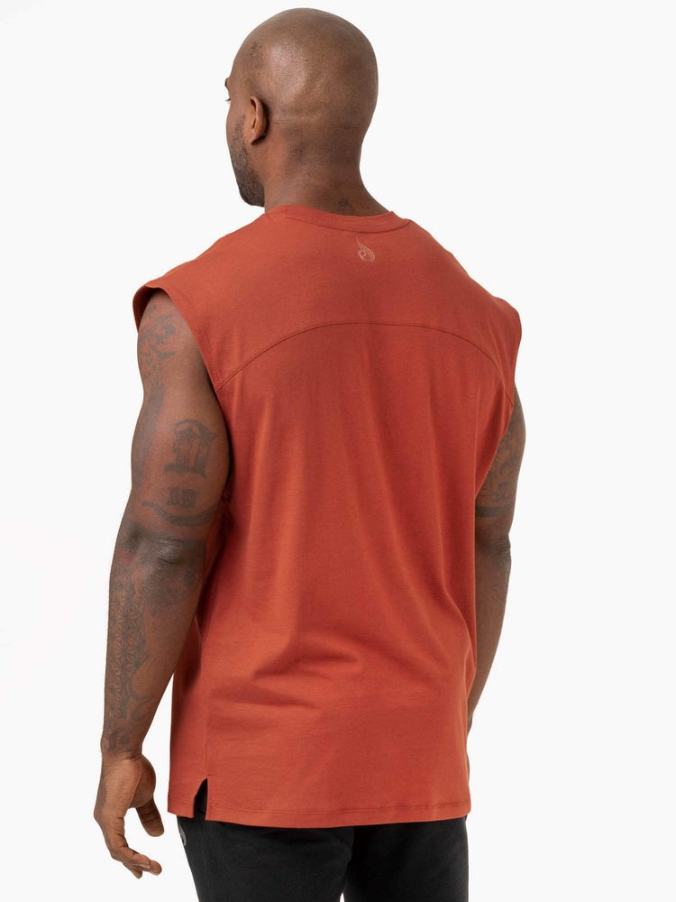 Ryderwear Pursuit Široké Cut Tank Červené | BESU-80751