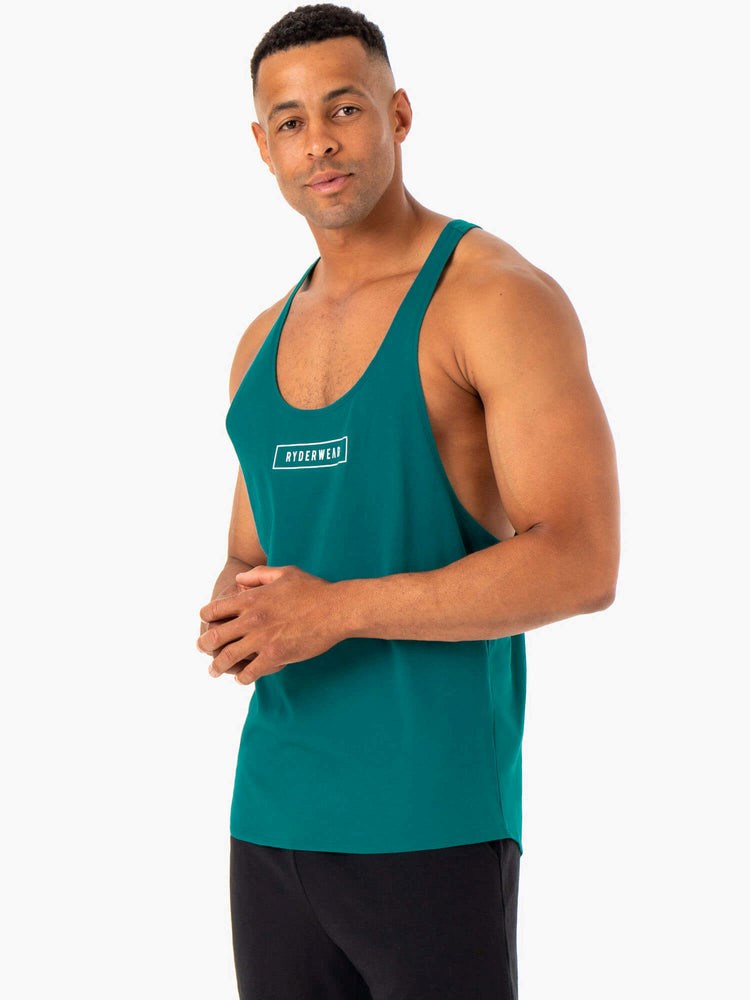 Ryderwear Recharge Stringer T-Back Teal | XCNB-08149