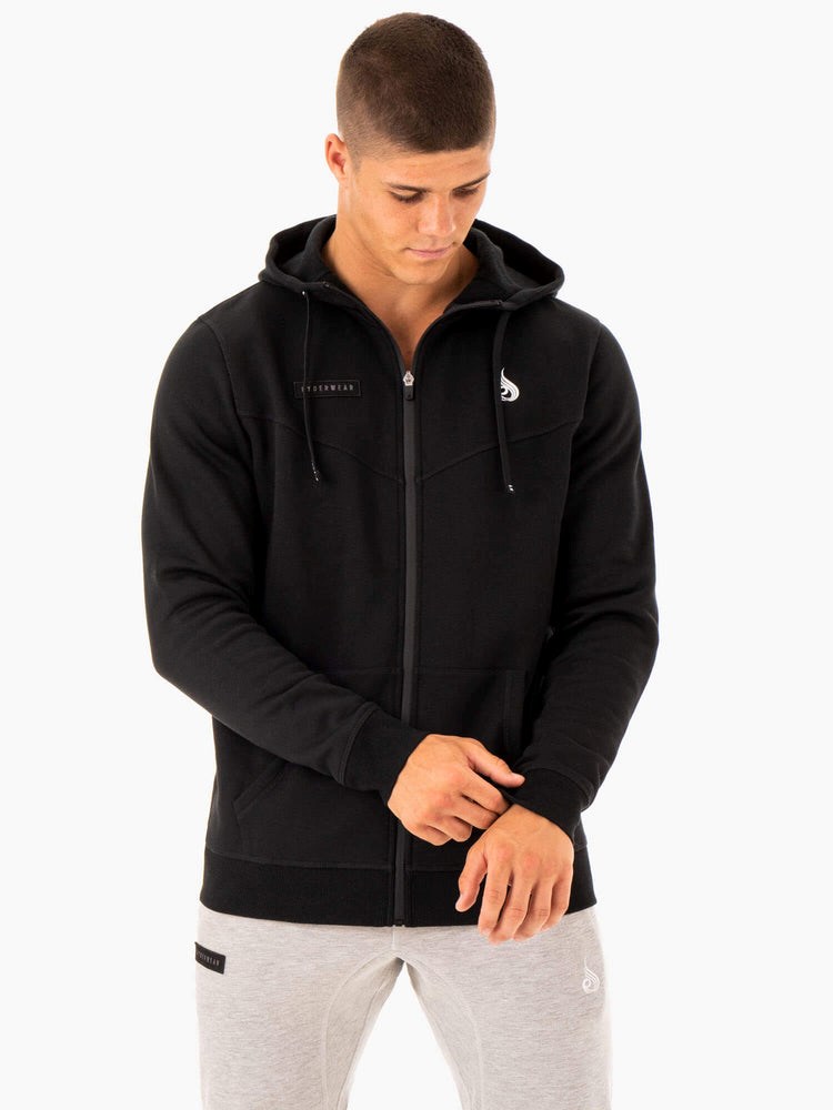 Ryderwear Recharge Zip Up Hoodie Černé | GVJF-09732