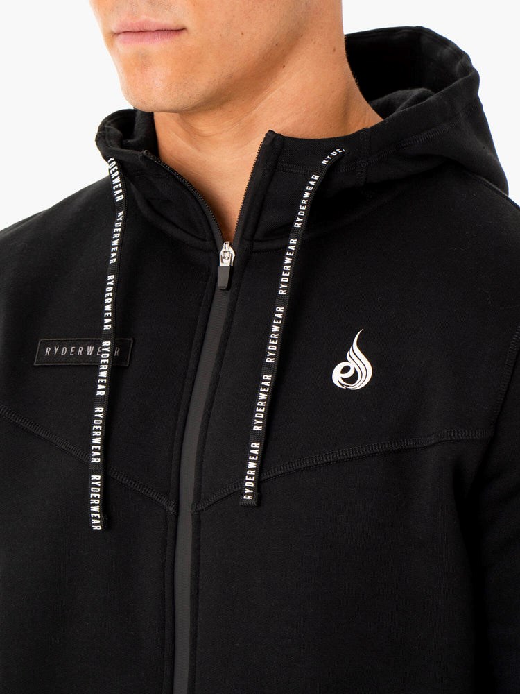 Ryderwear Recharge Zip Up Hoodie Černé | GVJF-09732