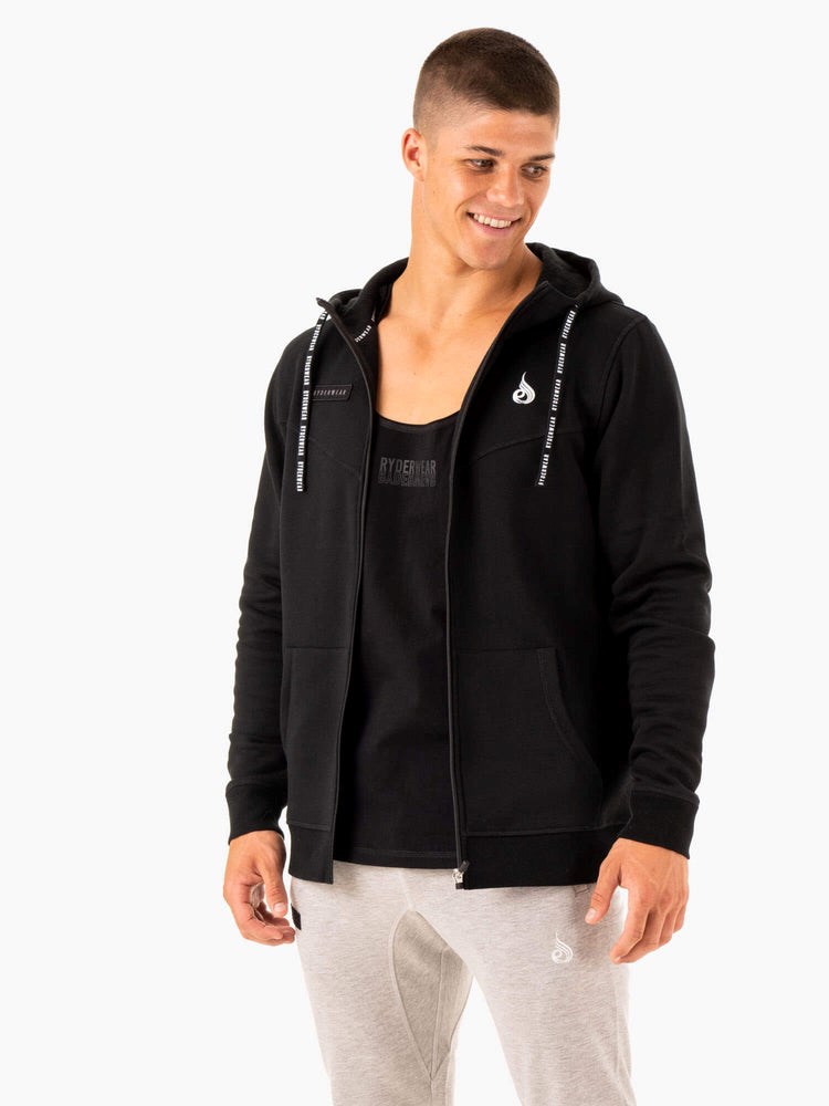 Ryderwear Recharge Zip Up Hoodie Černé | GVJF-09732