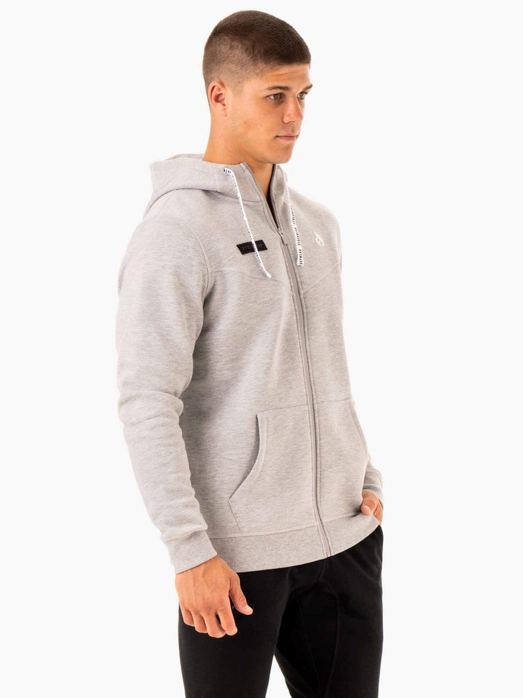 Ryderwear Recharge Zip Up Hoodie Šedé | MFOT-85120