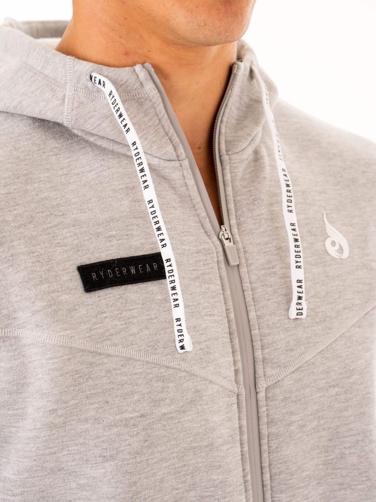 Ryderwear Recharge Zip Up Hoodie Šedé | MFOT-85120