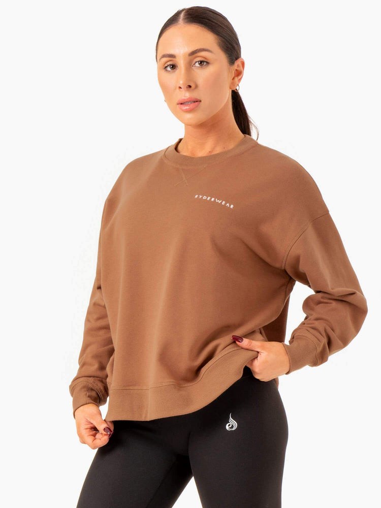 Ryderwear Recover Lehké Svetrové Mocha | VKUF-16204