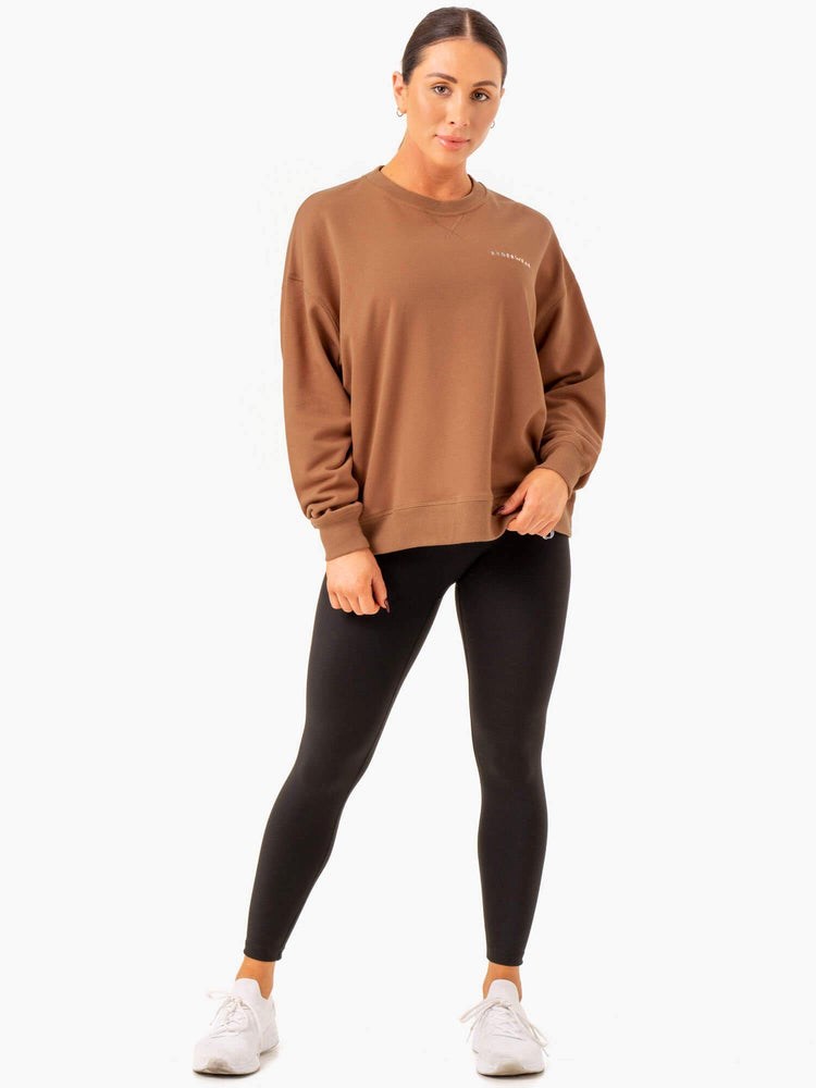 Ryderwear Recover Lehké Svetrové Mocha | VKUF-16204