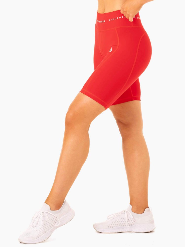 Ryderwear Reflex High Waisted Bike Shorts Červené | KLYJ-60894