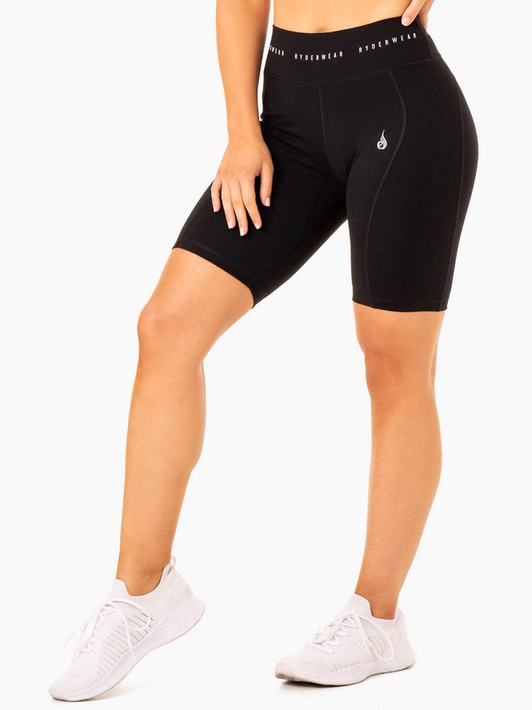 Ryderwear Reflex High Waisted Bike Shorts Černé | LDIQ-48160