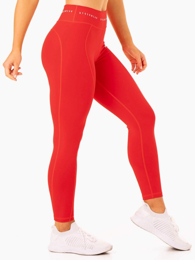 Ryderwear Reflex High Waisted Leggings Červené | LIDQ-84630