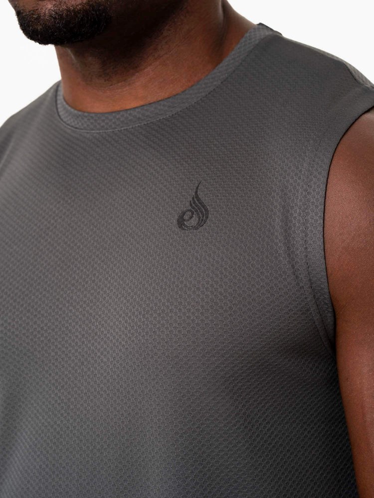 Ryderwear Reflex Mesh Baller Tank Charcoal | FZTO-27614