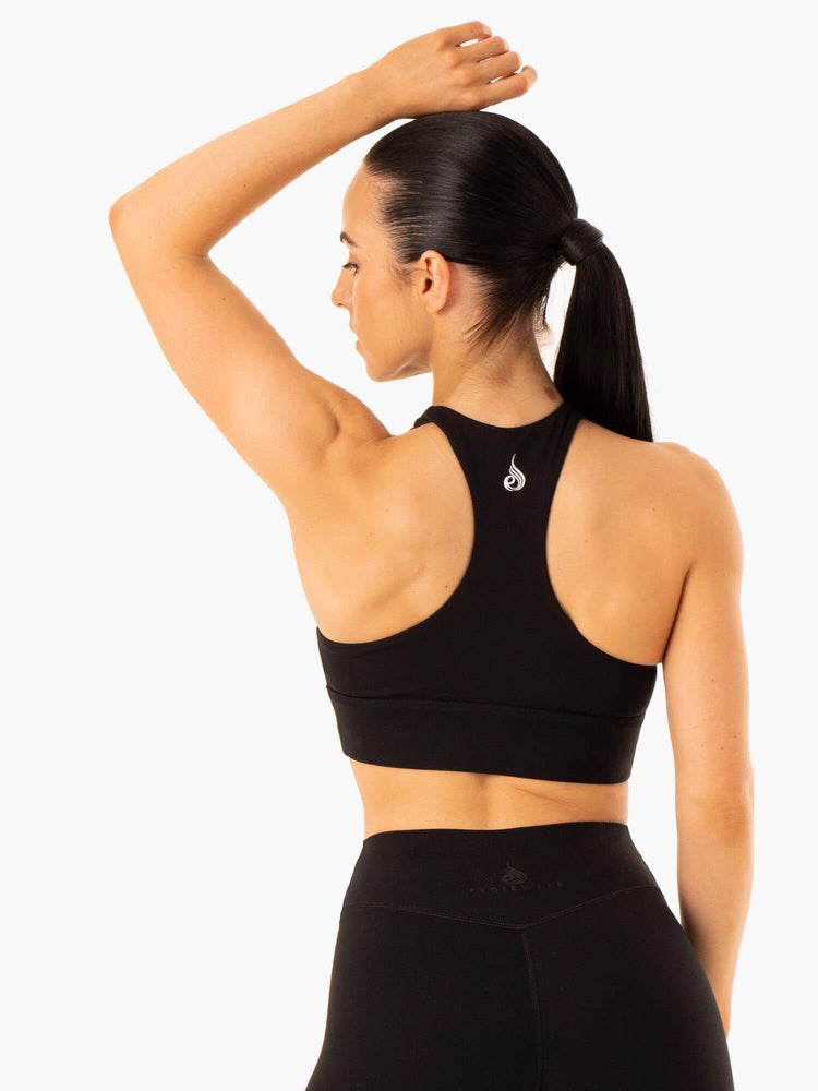 Ryderwear Replay Cut Out Sports Bra Černé | IRCZ-45671