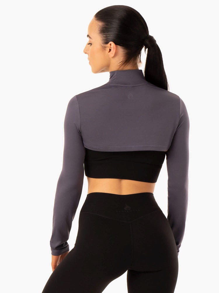 Ryderwear Replay Super Crop Charcoal | IFEQ-89461