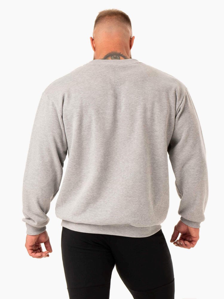 Ryderwear Reset Fleece Crew Neck Šedé | EGQB-14078