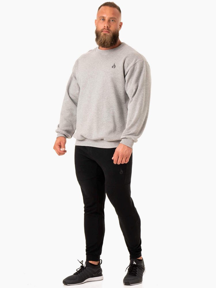 Ryderwear Reset Fleece Crew Neck Šedé | EGQB-14078