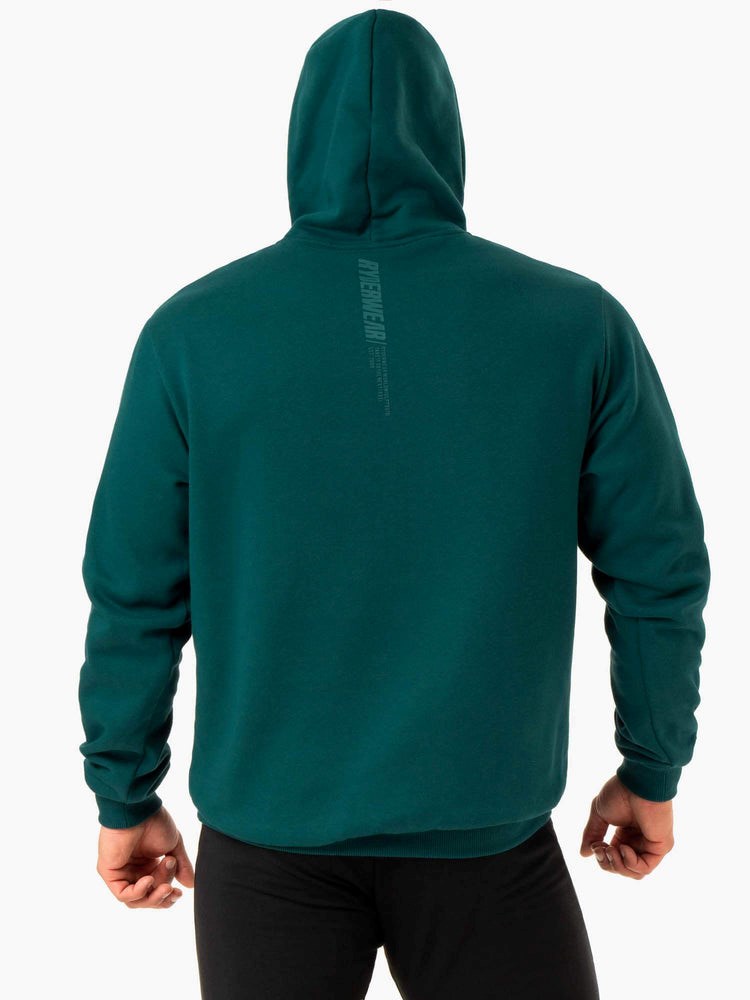 Ryderwear Reset Pullover Hoodie Emerald | JMYG-59081