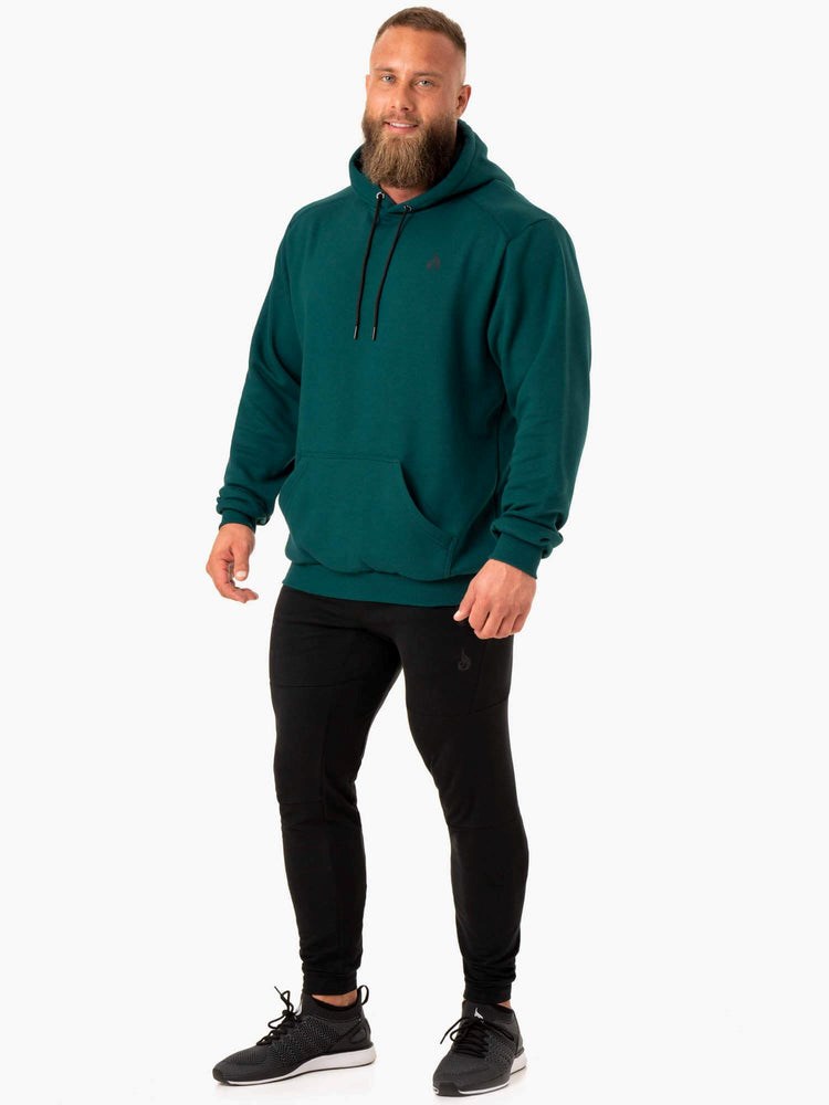 Ryderwear Reset Pullover Hoodie Emerald | JMYG-59081