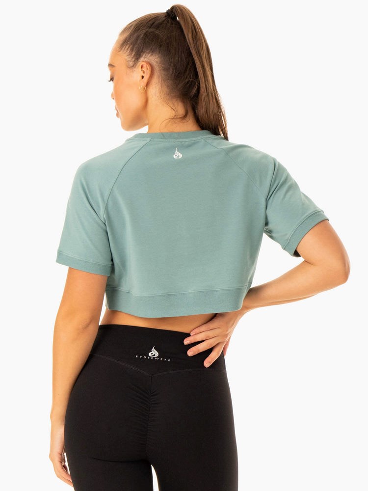 Ryderwear Revival Bavlněné T-Shirt Zelene | LKHC-42753