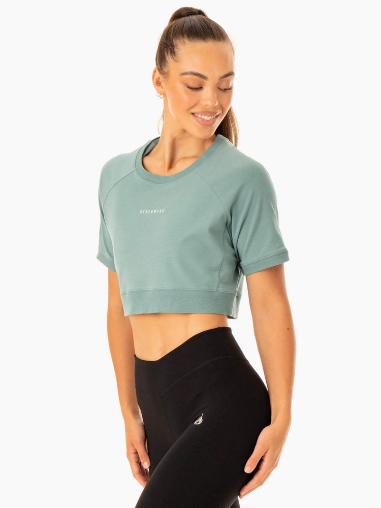 Ryderwear Revival Bavlněné T-Shirt Zelene | LKHC-42753