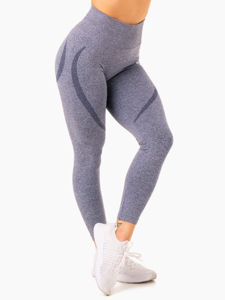 Ryderwear Sculpt Seamless Leggings Tmavě Blankyt | AVNI-34516