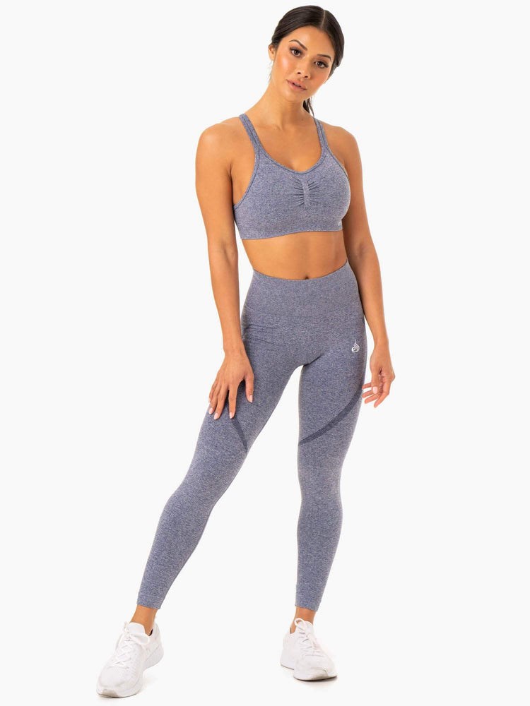 Ryderwear Sculpt Seamless Leggings Tmavě Blankyt | AVNI-34516