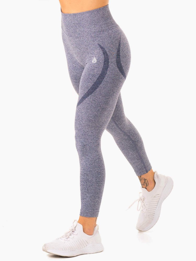 Ryderwear Sculpt Seamless Leggings Tmavě Blankyt | AVNI-34516