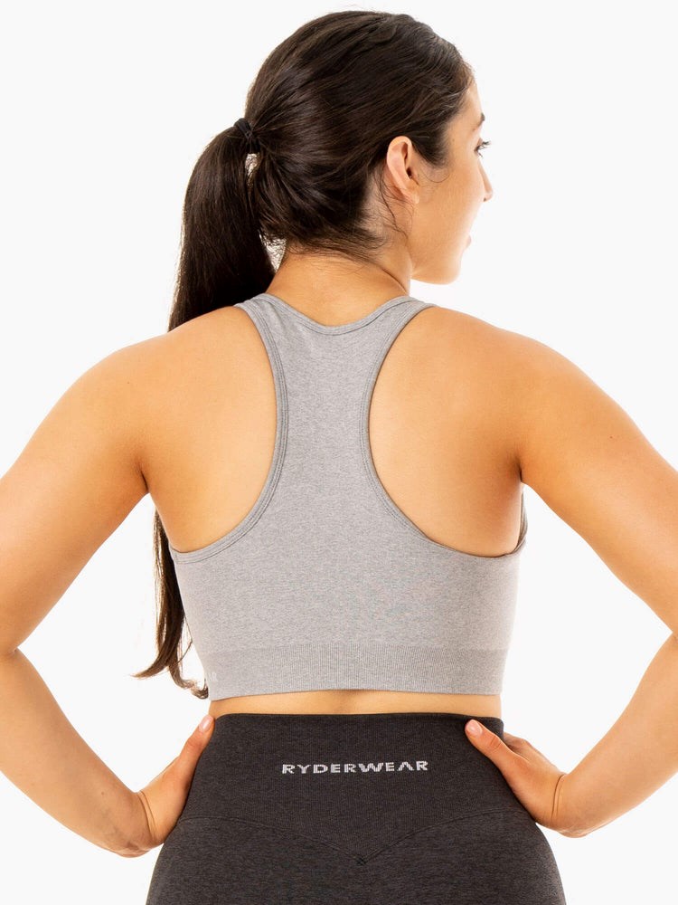 Ryderwear Sculpt Seamless Racer Back Sports Bra Šedé | MXFW-41925