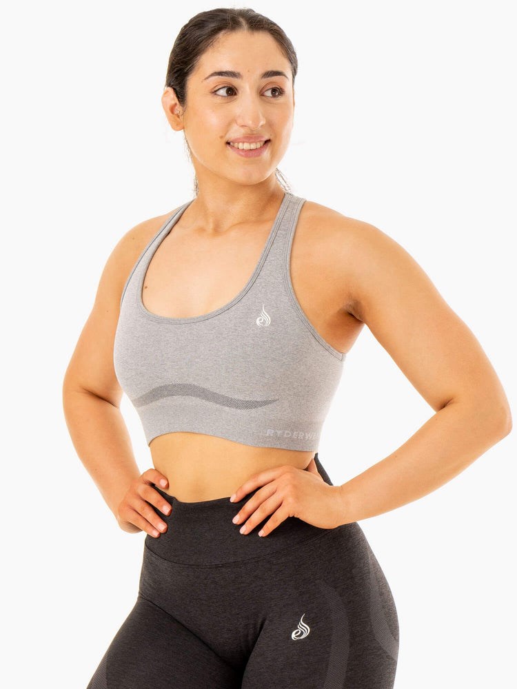 Ryderwear Sculpt Seamless Racer Back Sports Bra Šedé | MXFW-41925