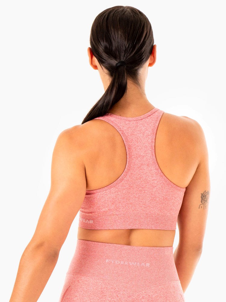 Ryderwear Sculpt Seamless Racer Back Sports Bra Růžové | UKOJ-67459