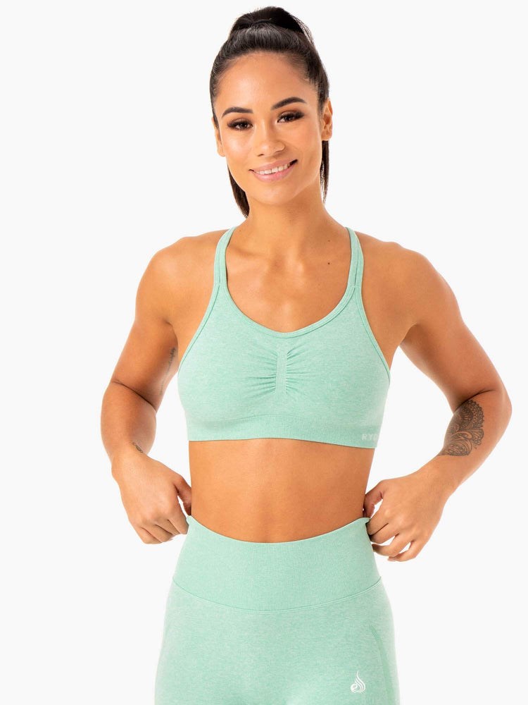 Ryderwear Sculpt Seamless Sports Bra Mátově Zelená | LAMK-63189