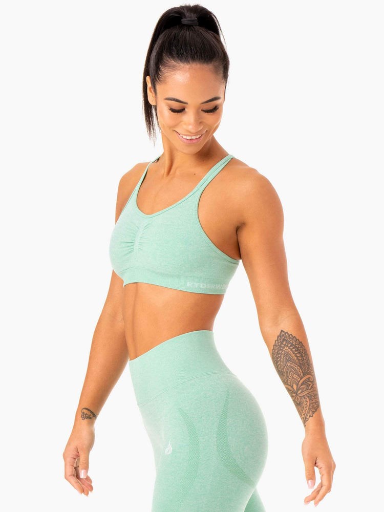 Ryderwear Sculpt Seamless Sports Bra Mátově Zelená | LAMK-63189