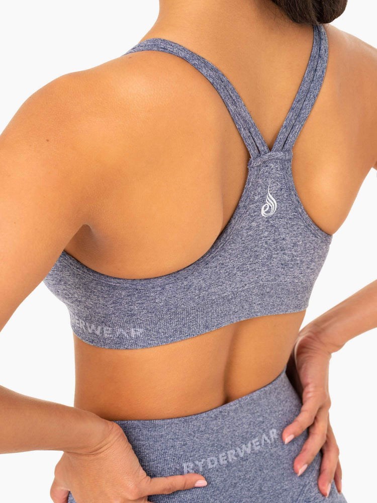 Ryderwear Sculpt Seamless Sports Bra Tmavě Blankyt | KFQV-65024