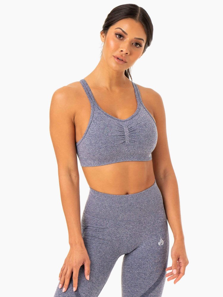 Ryderwear Sculpt Seamless Sports Bra Tmavě Blankyt | KFQV-65024