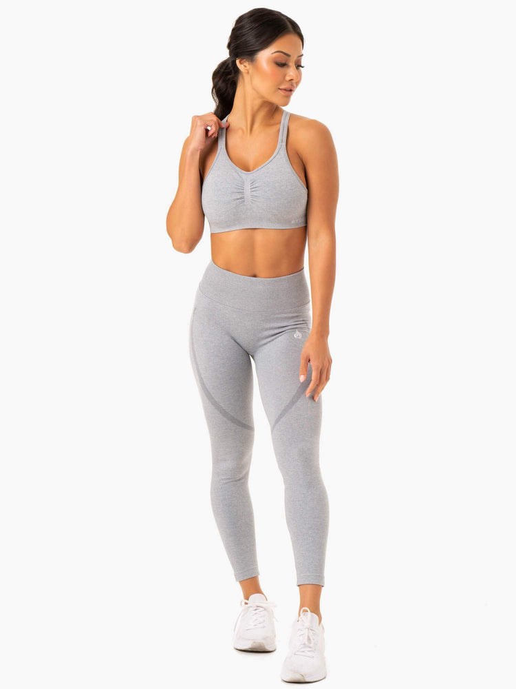 Ryderwear Sculpt Seamless Sports Bra Šedé | SFHM-08946