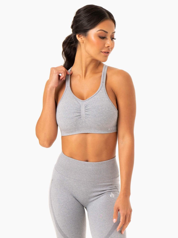 Ryderwear Sculpt Seamless Sports Bra Šedé | SFHM-08946