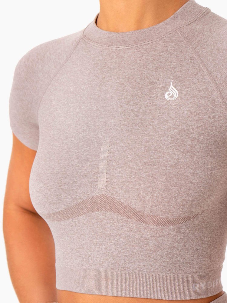 Ryderwear Sculpt Seamless T-Shirt Mushroom Marl | QOKA-39846