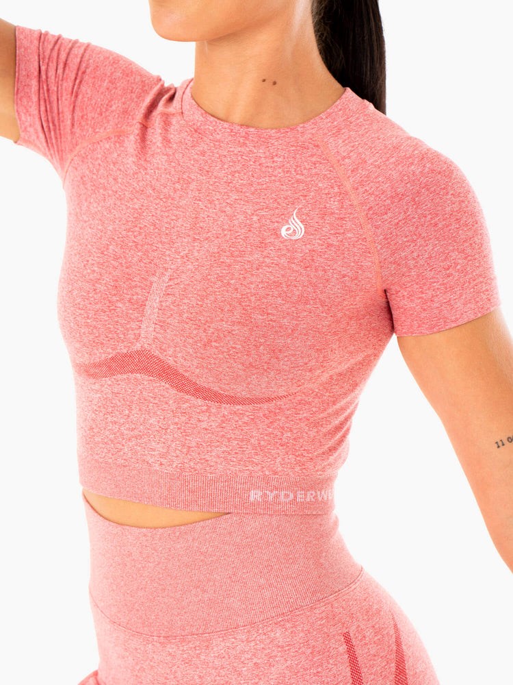 Ryderwear Sculpt Seamless T-Shirt Růžové | JHSE-62948